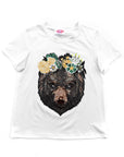 Flower Crown Bear Head Tee