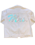 Iridescent Mrs. Denim Jacket