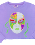 Mardi Gras Mask Waffle Top