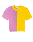 Halftime Half-n-Half Crop  | Purple & Gold