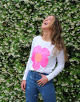 Lightweight Disco Flower Sweater