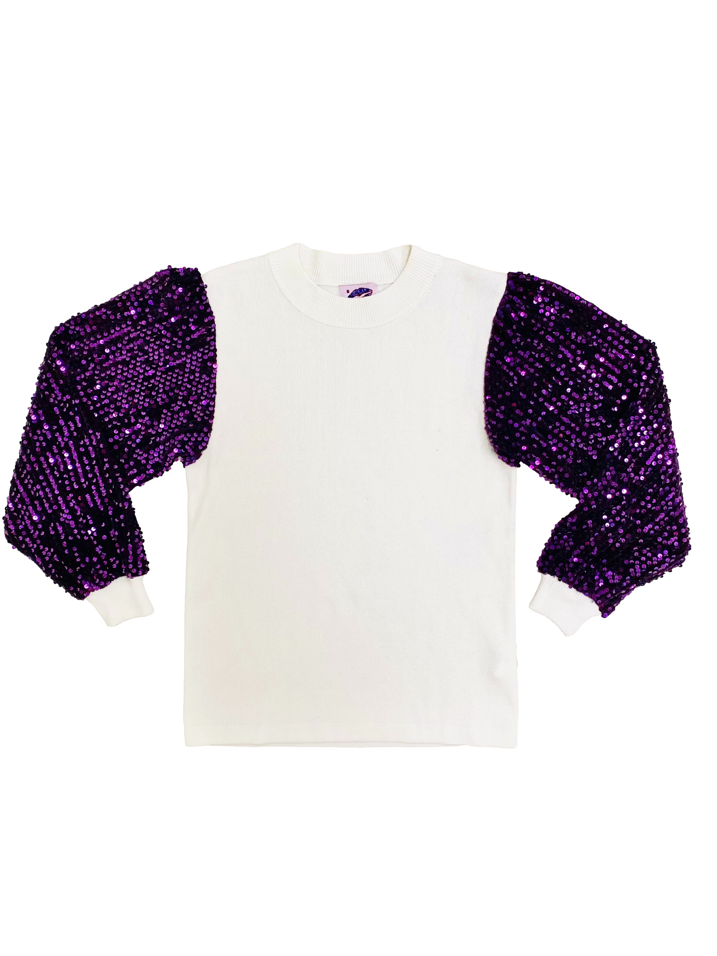 White sparkly outlet sweater