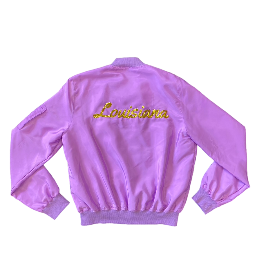 Lavender Louisiana Bomber Jacket – Sparkle City Co