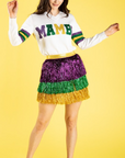 Mardi Gras Tinsel Tier Skirt