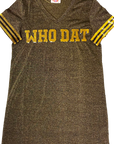Who Dat Gold Glitter Dress