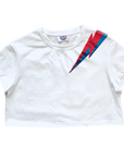 Blue and Red lightening bolt crop - Sparkle City Co