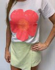 Short Sleeve Lightweight Disco Flower Sweater