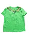 Kids Lucky Light Green Beads Tee - Sparkle City Co