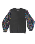 Multi Color Shimmer Sleeve Sweater - Sparkle City Co