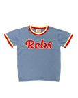REBS Short Sleeve Sweater - Powder Blue - Sparkle City Co