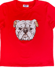 Red Bulldog Head tee - Sparkle City Co