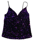 Twinkling Cowl Neck Purple Tank - Sparkle City Co