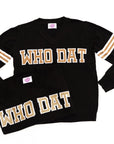 WHO DAT Black Sweater - Sparkle City Co