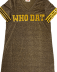 Who Dat Gold Glitter Dress - Sparkle City Co