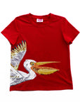 Wrap - Around Pelican Red Tee - Sparkle City Co