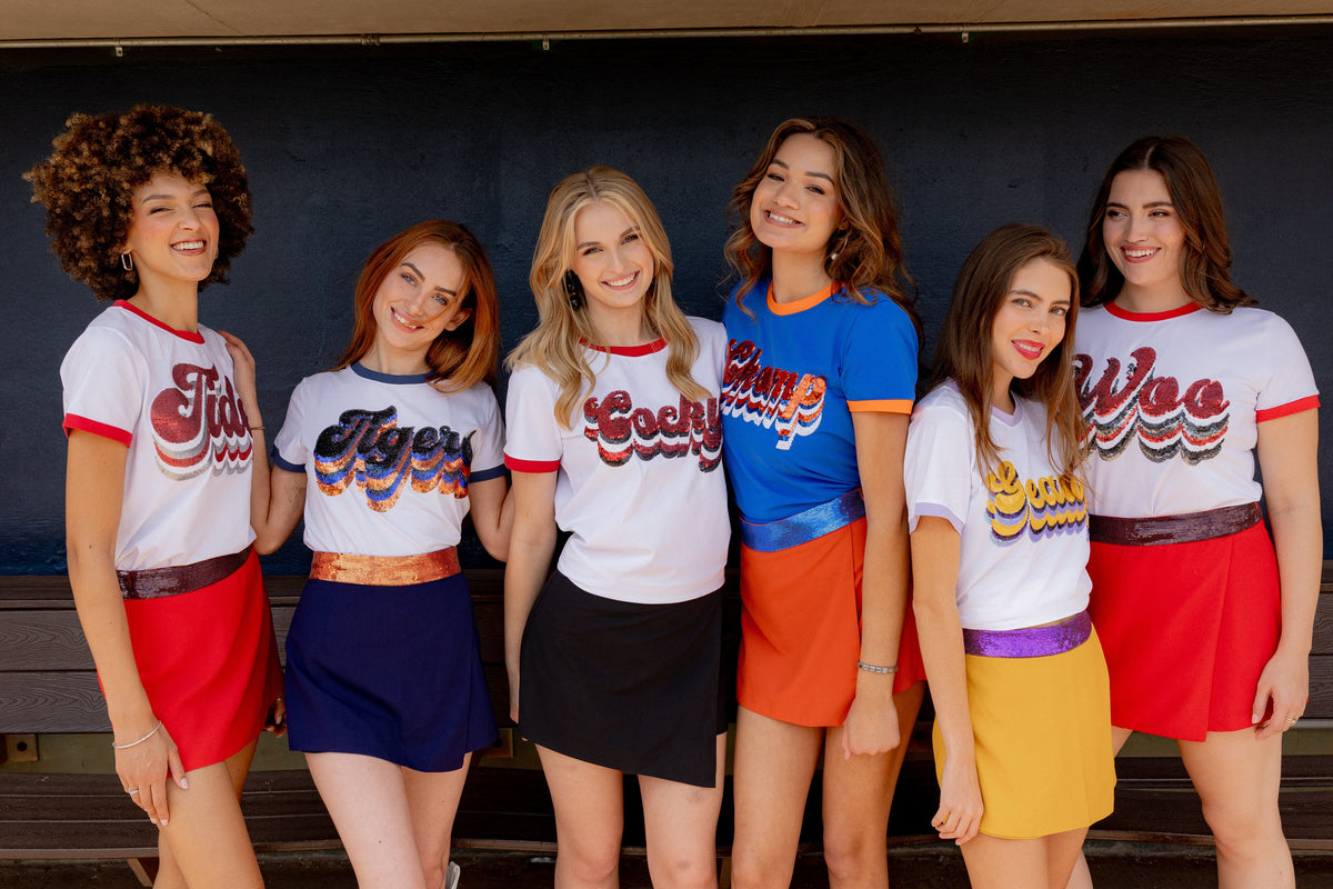 Retro Ringer Game Day Tees - Sparkle City Co