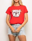 Red Bulldog Head tee