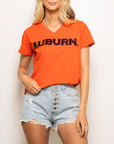 Sparkle Slugger AUBURN Orange Jersey Tee