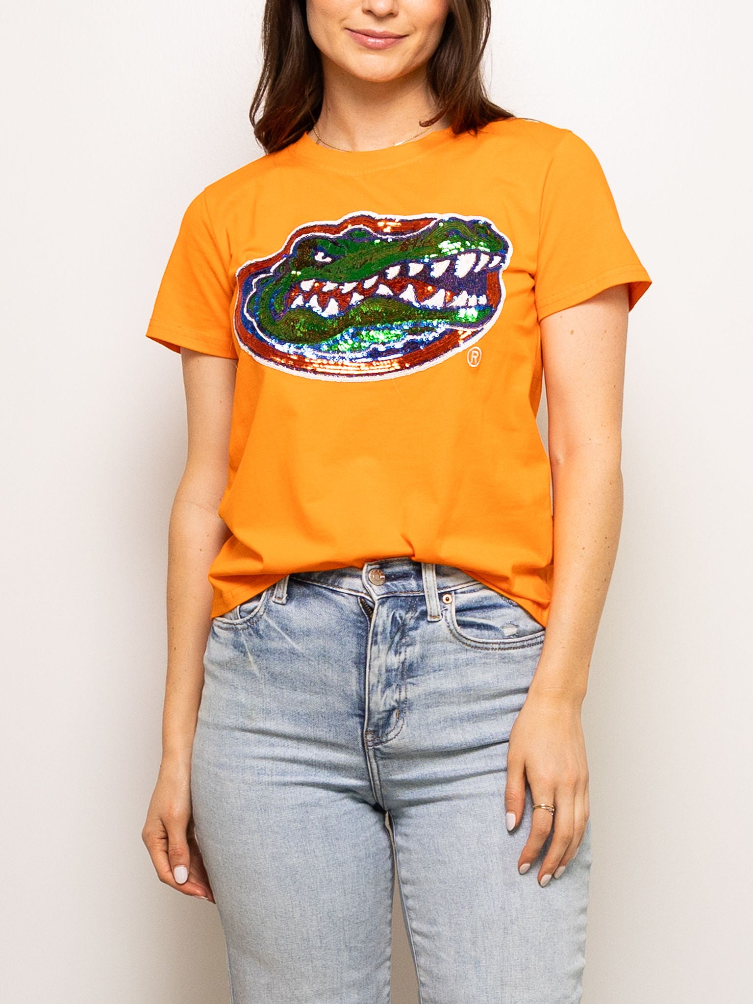 LICENSED ALLIGATOR HEAD TEE- ORANGE