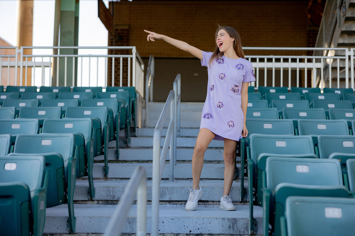 Lavender Tiger Takeover Dress