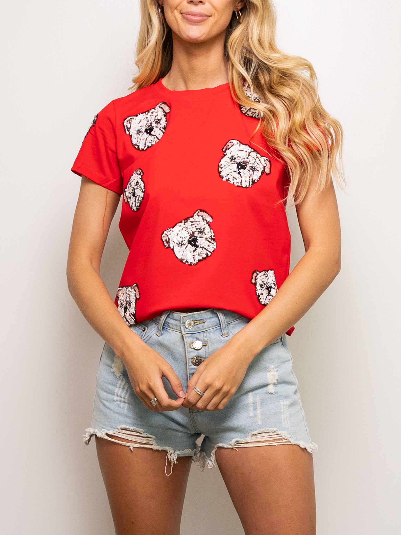 Bulldog Takeover Tee- Red