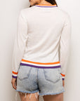 Long Sleeve Thin Knit Clemson Tiger Sweater