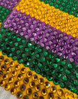 Mardi Gras Rhinestone Crew Socks