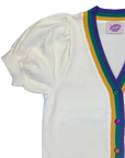 Short Sleeve Mardi Gras Cardigan