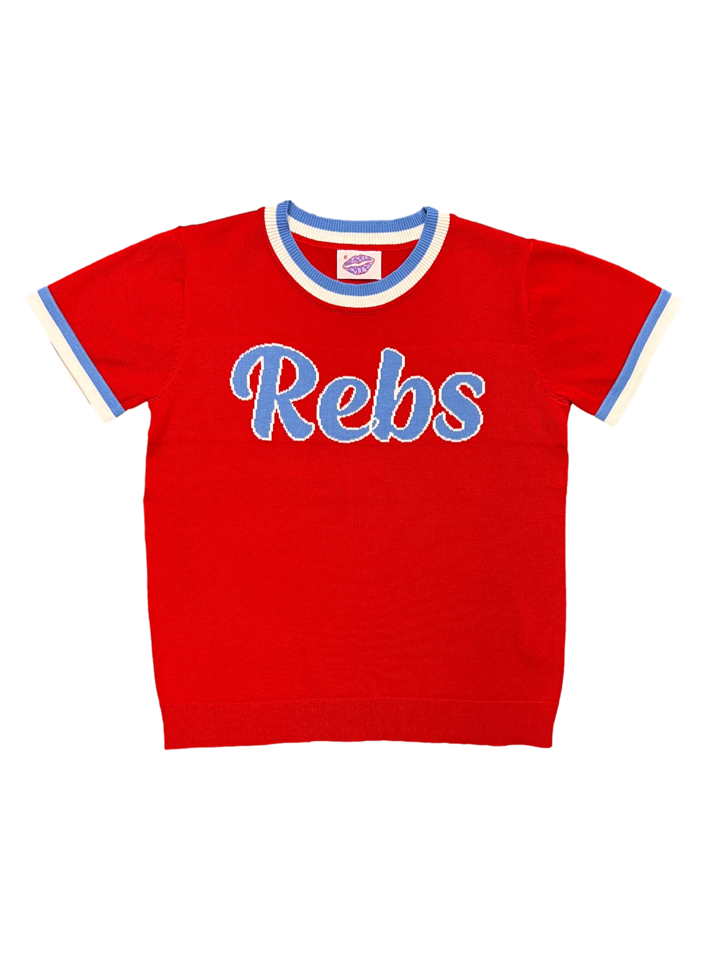 Rebs short sleeve sweater- Red