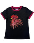 TWO TONE GLITTER GAMECOCK TEE