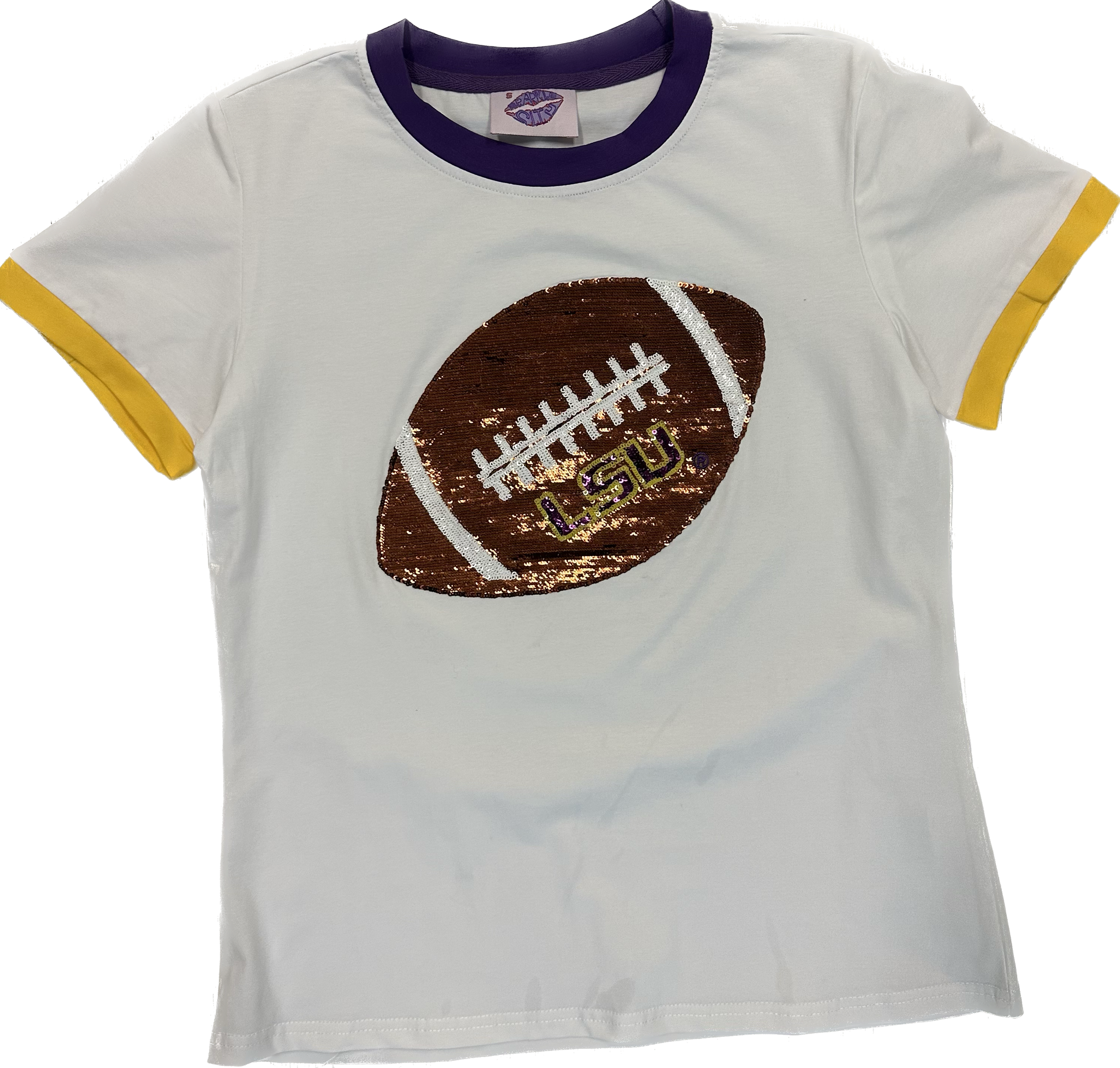 Sparkle Slugger TIGERS Purple Jersey Tee- LSU – Sparkle City Co