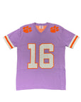 Clemson KNIT JERSEY DRESS- Orange & Purple