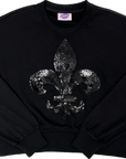 Black on Black Fleur De Lis Sweatshirt