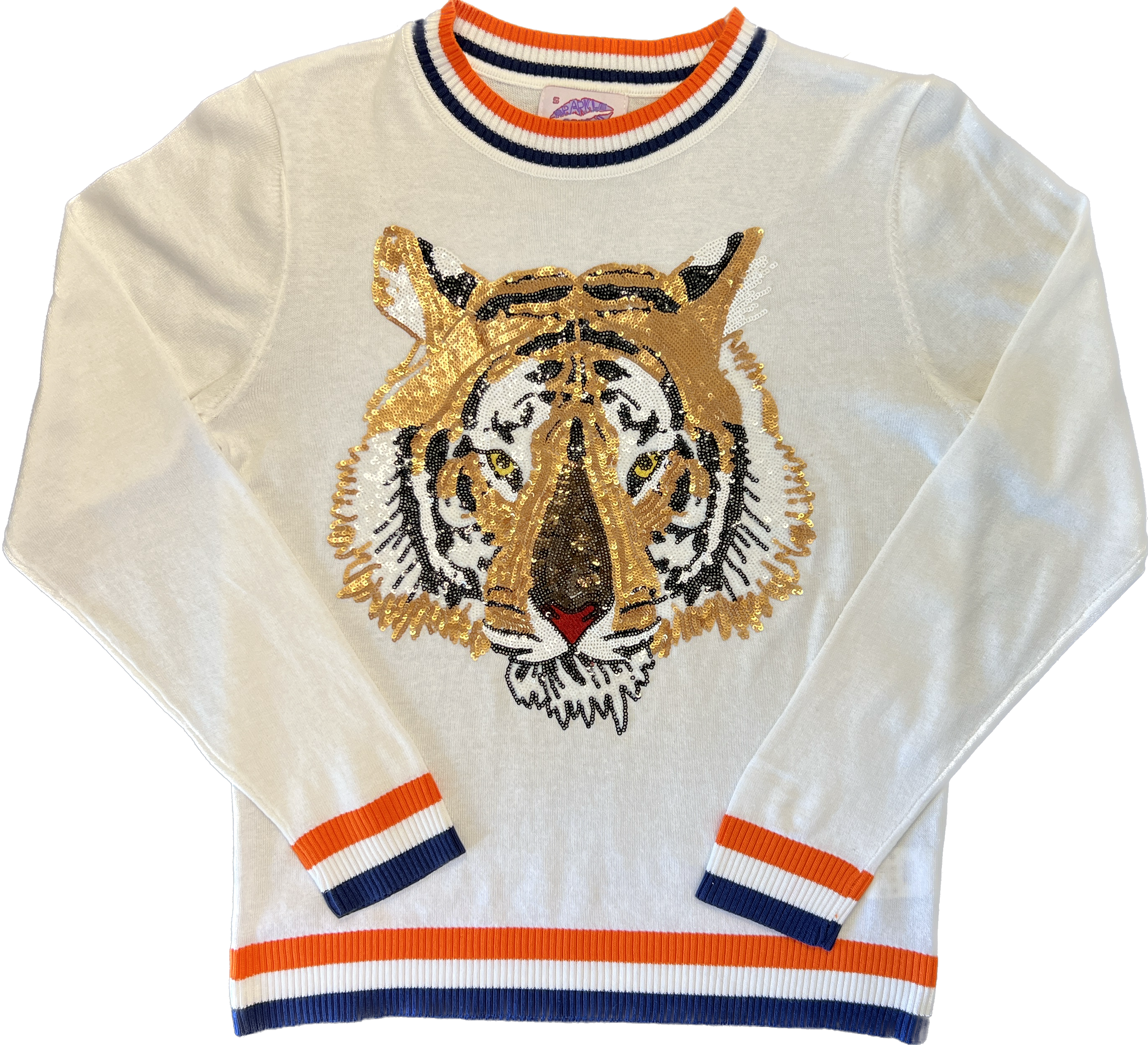 Long Sleeve Thin Knit Auburn Tiger Sweater