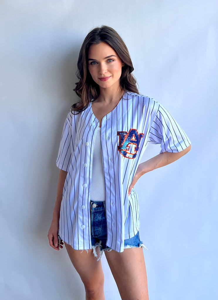 Pinstripe Auburn Baseball uniform
