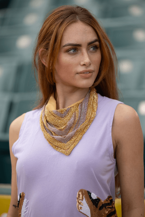 Beaded Handkerchief Necklace - Sparkle City Co