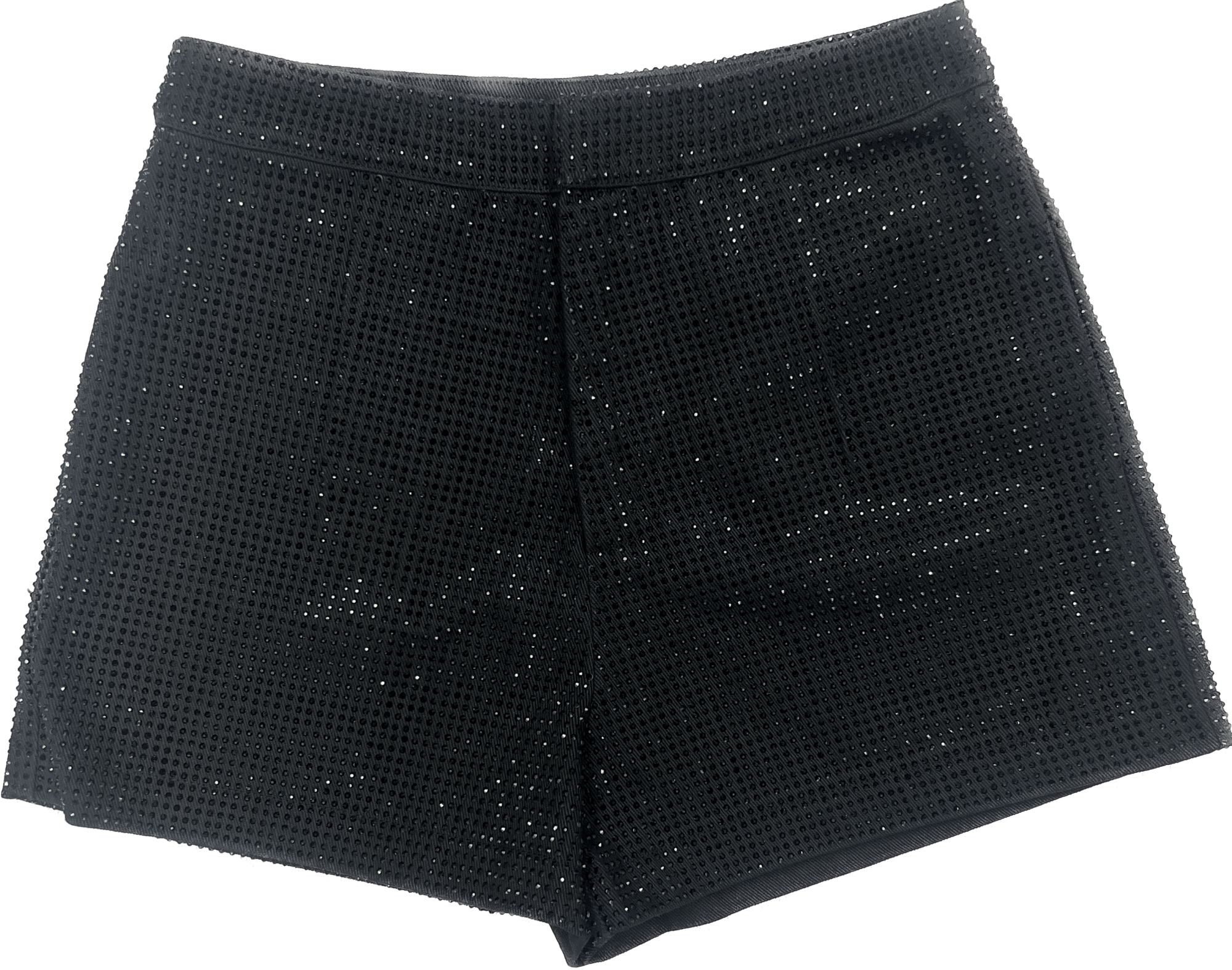Black Denim Rhinestone Shorts - Sparkle City Co