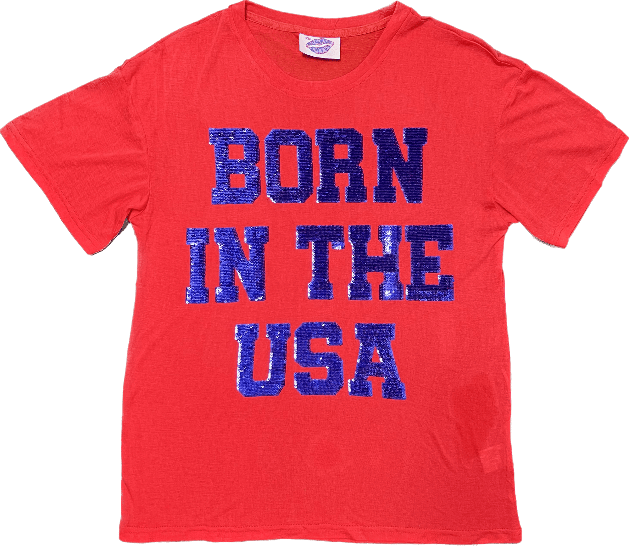 BORN IN THE USA Oversized Lightweight Tee - Sparkle City Co