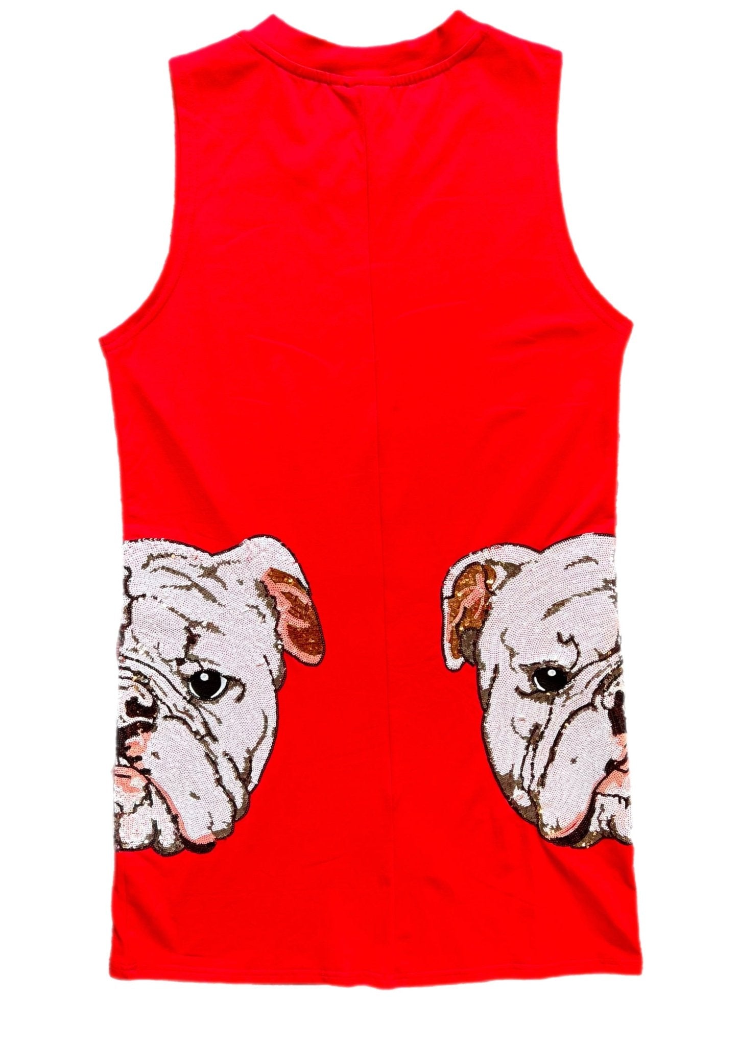 Bulldog Head Tank Dress - Sparkle City Co
