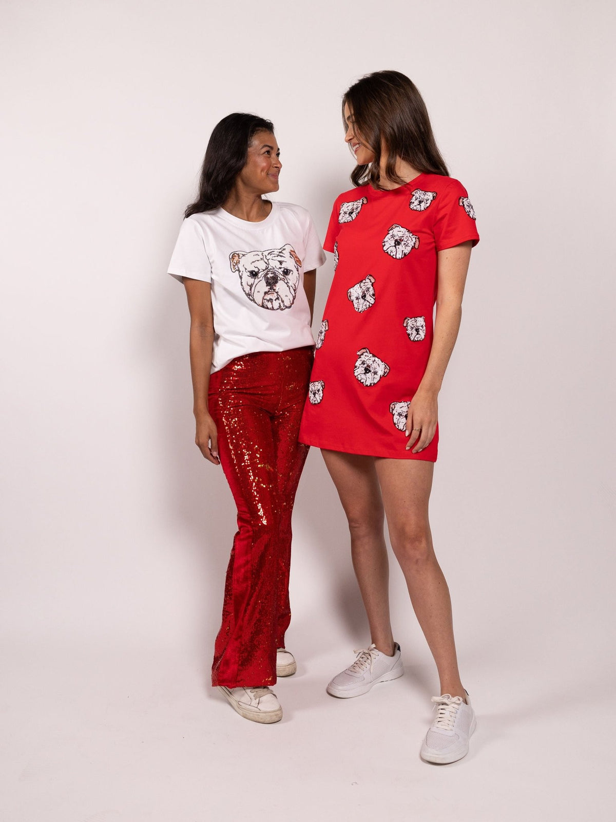Bulldog head tee- White - Sparkle City Co