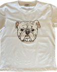 Bulldog head tee - White - Sparkle City Co
