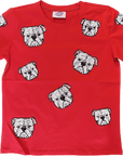 Bulldog Takeover Tee - Red - Sparkle City Co