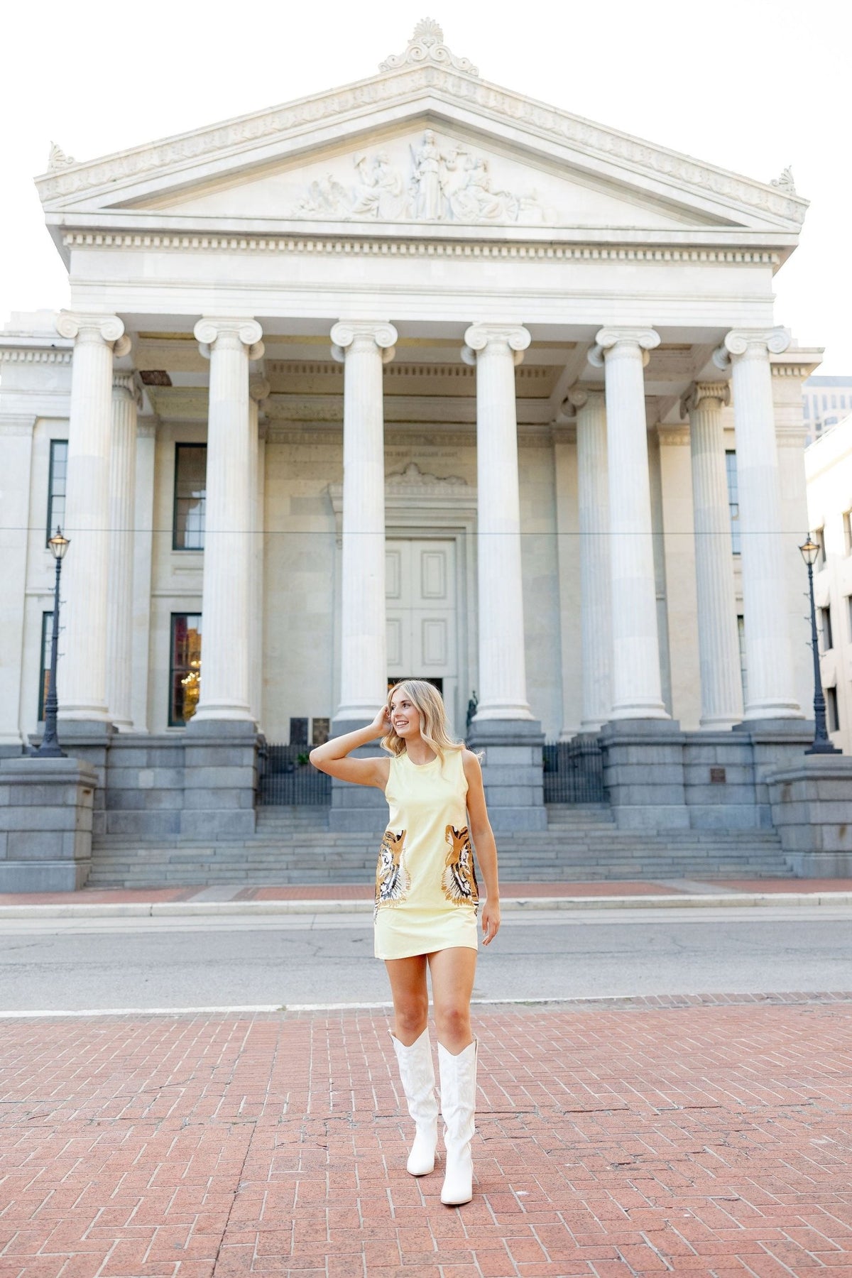 Butter Tiger Head Tank Dress - Sparkle City Co