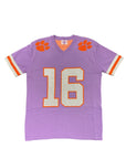 Clemson KNIT JERSEY DRESS - Orange & Purple - Sparkle City Co