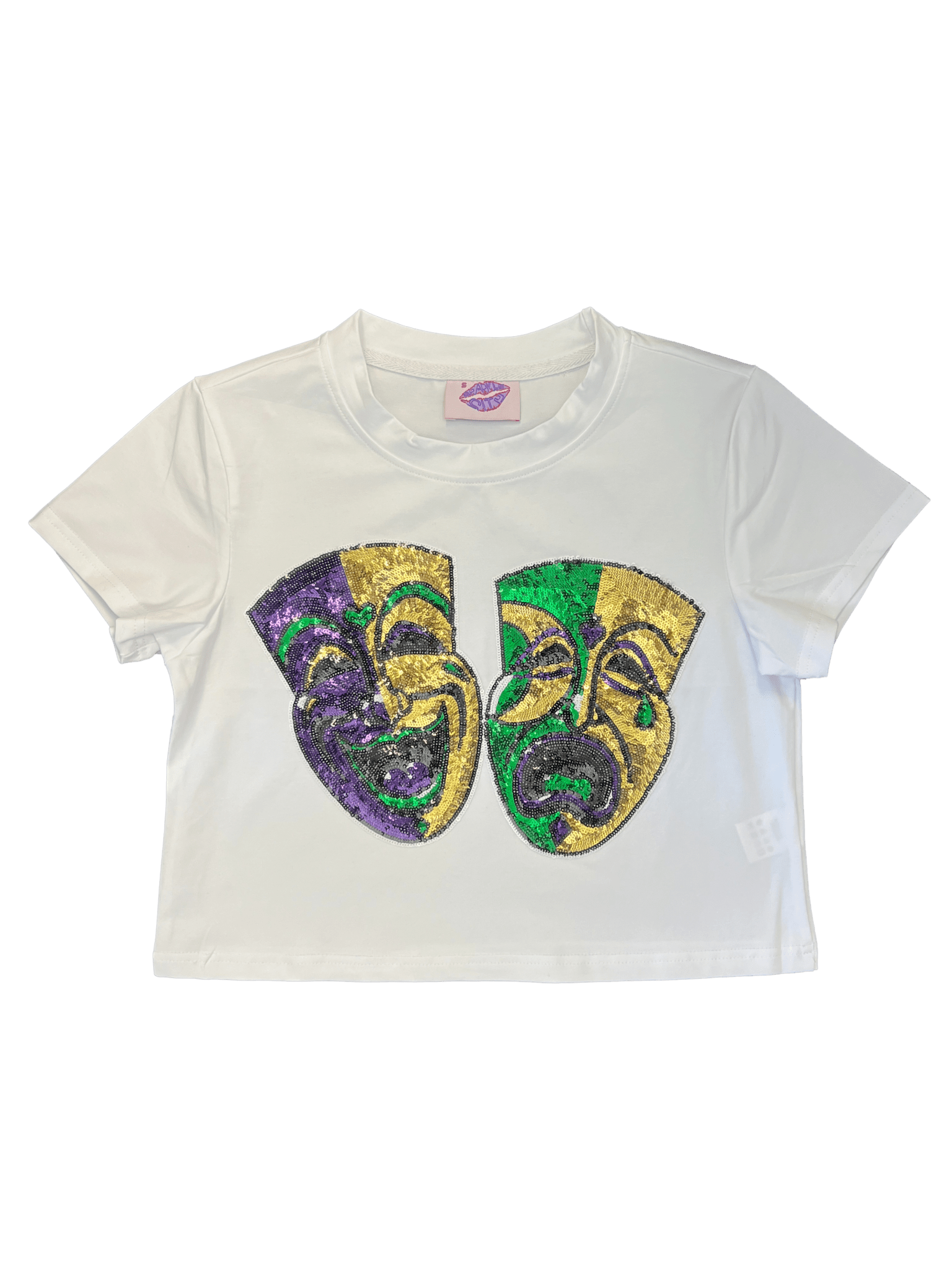 Cropped Mask Tee - Sparkle City Co