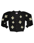 Fleur De Lis Puff Cardigan - Sparkle City Co