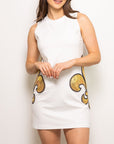 FLEUR DE LIS TANK DRESS White - Sparkle City Co