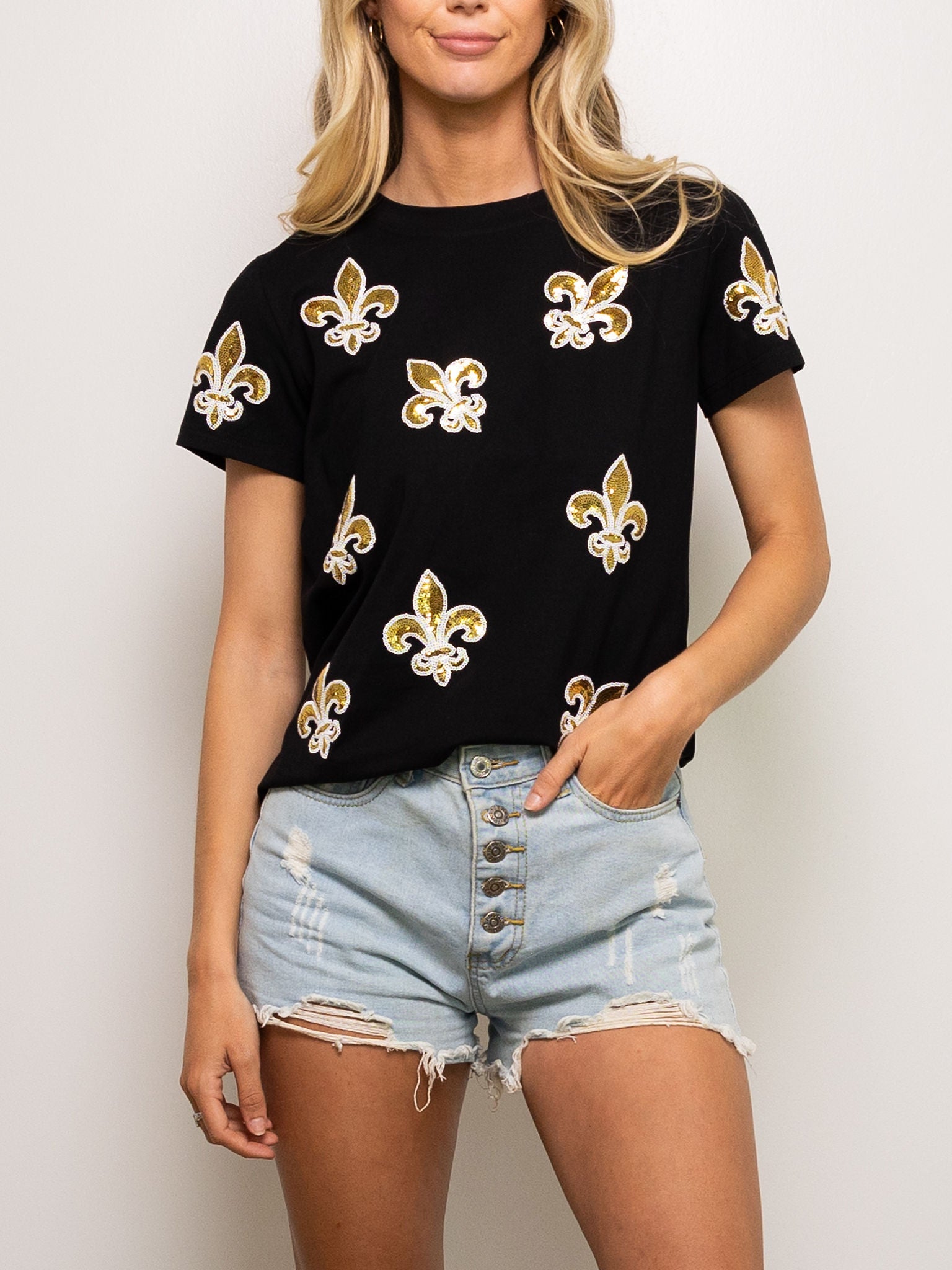 Floating Fleur de Lis Tee - Sparkle City Co