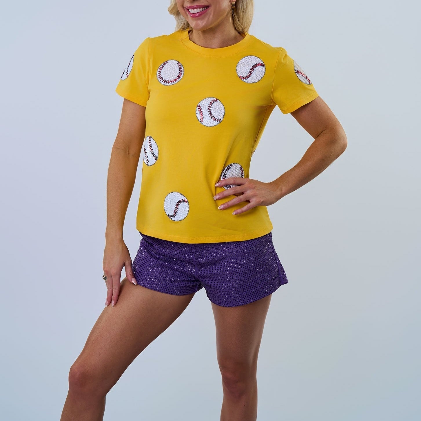 Fly Balls Baseball Tee - Sparkle City Co