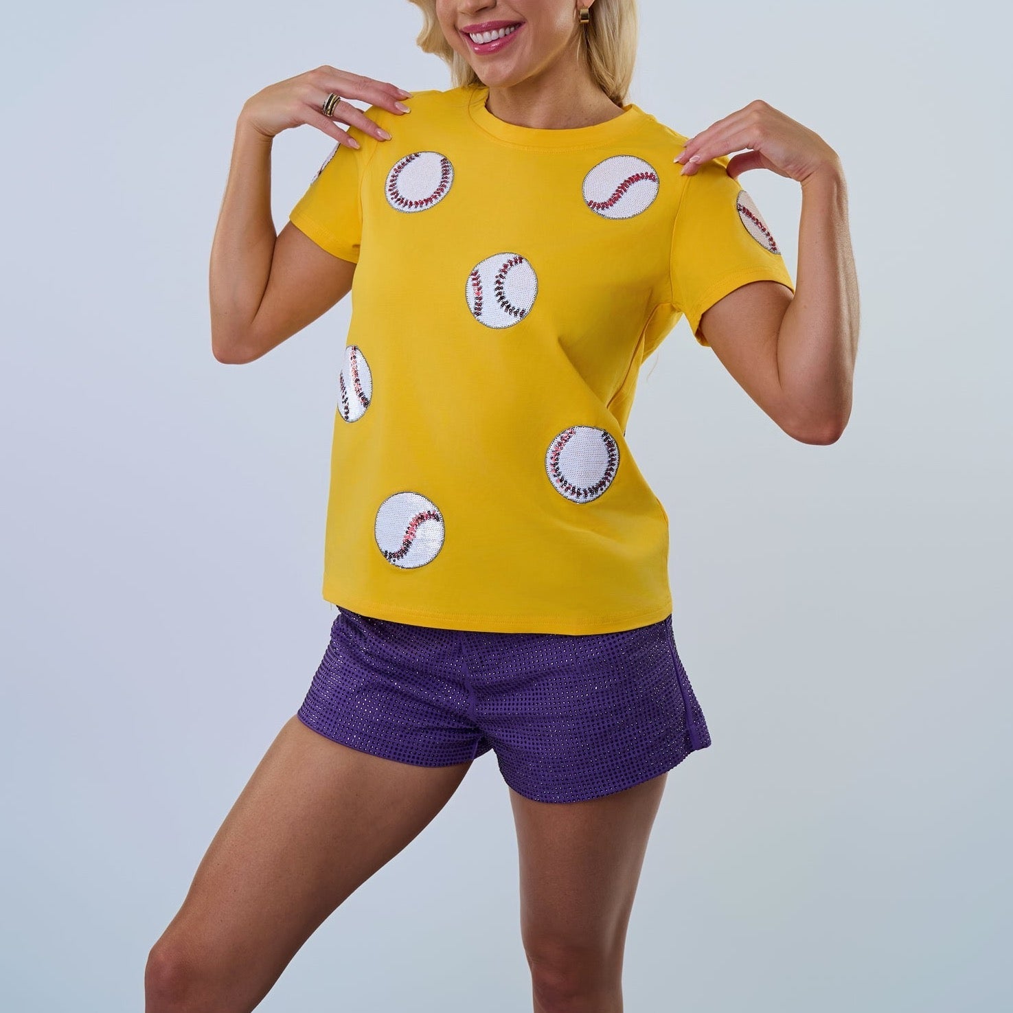 Fly Balls Baseball Tee - Sparkle City Co